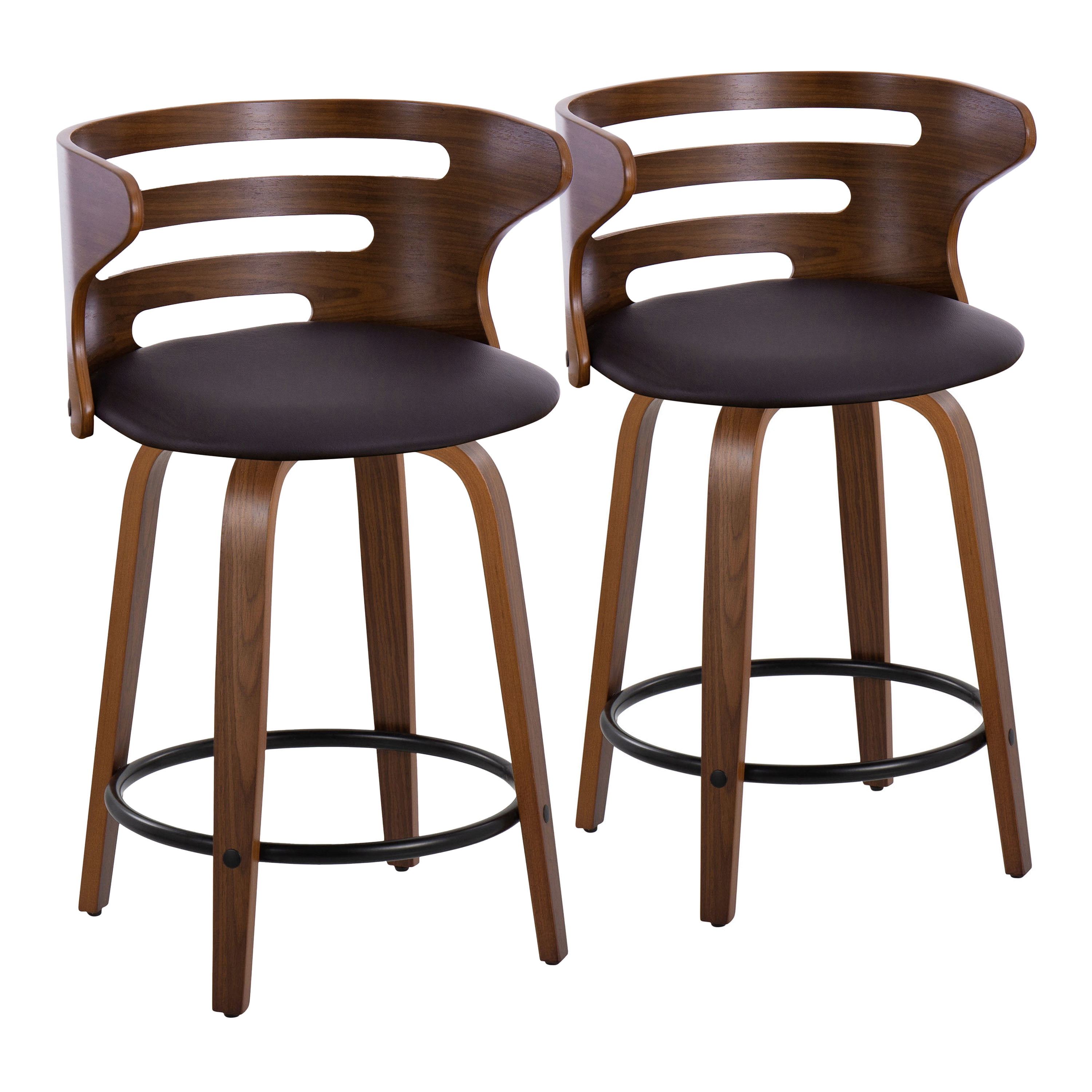 Dining Chairs Cosini 24" Mid-Century Modern Fixed-Height Counter Stool ...