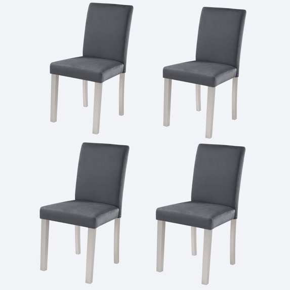 Dining Chairs Dining Chairs set for 4,Kitchen Chair with Padded Seat, Side Chair for Dining Room, Silver grey,Wooden Dining Chairs