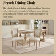 thumbnail image 1 of Dining Chairs French Country Dining Chairs Set of 2, Upholstered Chairs with T-shaped Back, Wire drawing and carving techniques ,Disassemblable , for Living Room, Kitchen , Restaurant Use, Beige,D, 1 of 11
