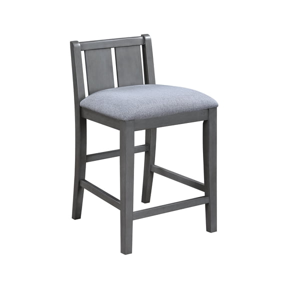 Dining Chairs Graham Set of 2 Gray Finish Upholstered Seat 20" Counter Height Chair,Fabric Dining Chairs
