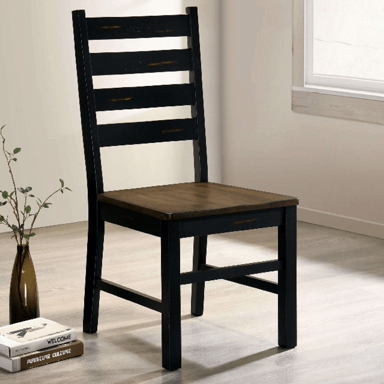 Dining Chairs Industrial Style Dining Room Side Chairs Set of 2pc ...