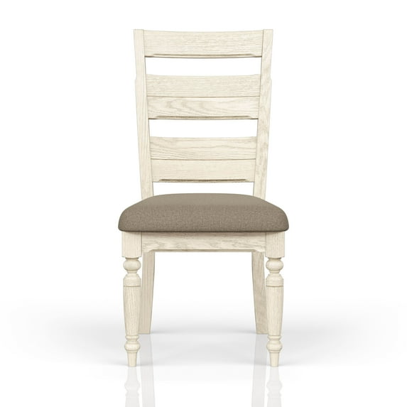 Dining Chairs Ladder Back Side Chair - Whitewash Finish (Set of 2),Dining Room Seating