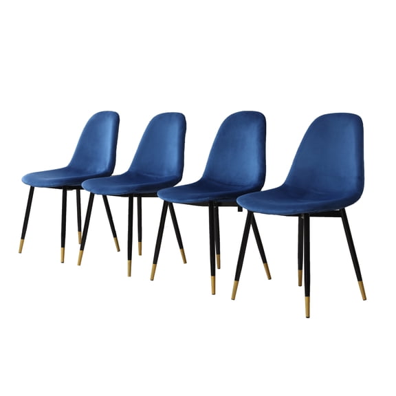 Dining Chairs Lassan Contemporary Fabric Dining Chairs, Set of 4, Blue,Fabric Dining Chairs