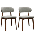thumbnail image 1 of Dining Chairs Laurel Green Flannelette Upholstered Dining Chair with Walnut Solid Wood Legs, Armless Chair Set of 2 for Kitchen, Restaurant, Living, Meeting Room,Wooden Dining Chairs, 1 of 20
