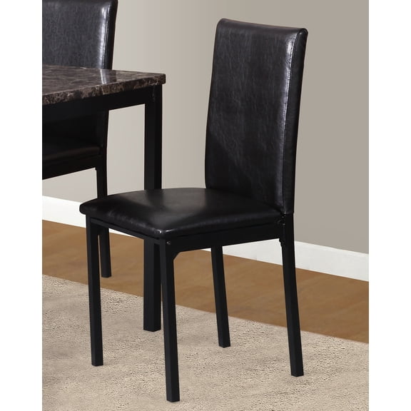 Dining Chairs Noyes Faux Leather Seat Metal Frame Dining Chairs, Set of 4, Black,Fabric Dining Chairs