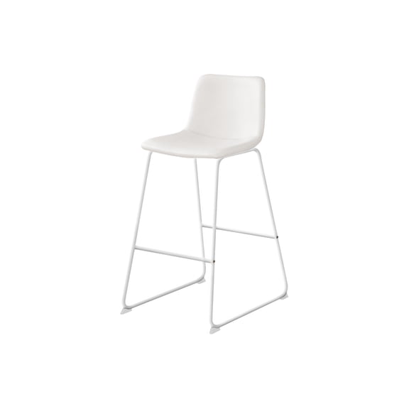 Dining Chairs Office Chair, Bar Height, Standing, Computer Desk, Work, White Leather Look, White Metal, Contemporary, Modern,Dining Room Seating