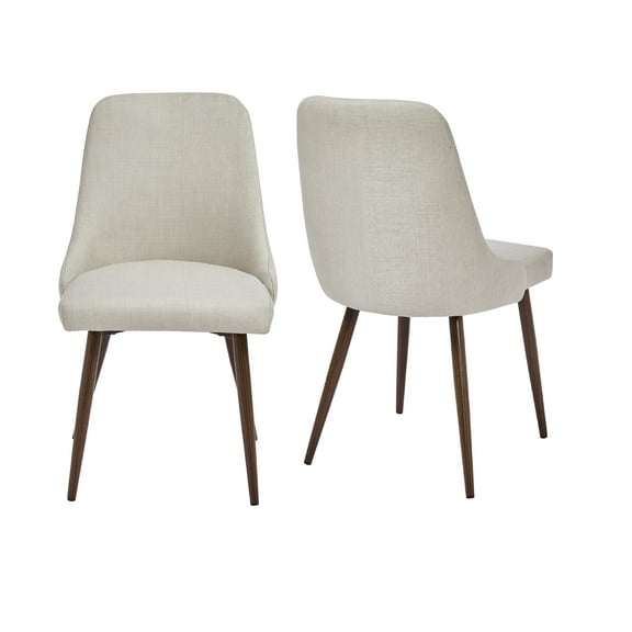 Dining Chairs Oslo Modern Upholstery Side Dining Chair Set of 2, Beige,Dining Room Seating