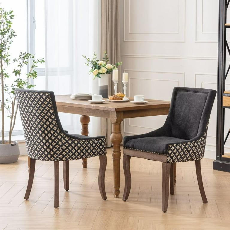 Dining chairs with bronze legs discount