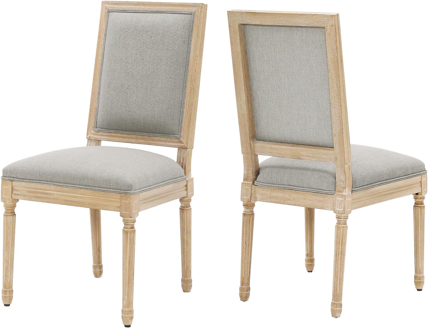 Dining Chairs Set of 2 French Country Kitchen Chairs with Rectangular