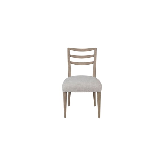 Dining Chairs Set of 2, Ladder Back Kitchen Chairs, Sand Finish, Upholstered Seat, Farmhouse Style Side Chairs for Dining Room, Living Room, Rustic Decor