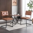 thumbnail image 1 of Dining Chairs Set of 2, Mid-Century Modern Dining Chairs with Tufted Backrest & Metal Base, Armless Upholstered Suede Fabric Kitchen Chairs for Home Kitchen Dining Room, 1 of 6