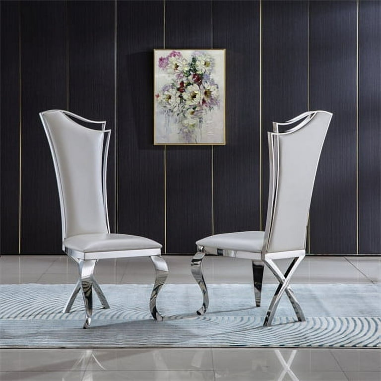 Dining chairs with mirrored legs sale