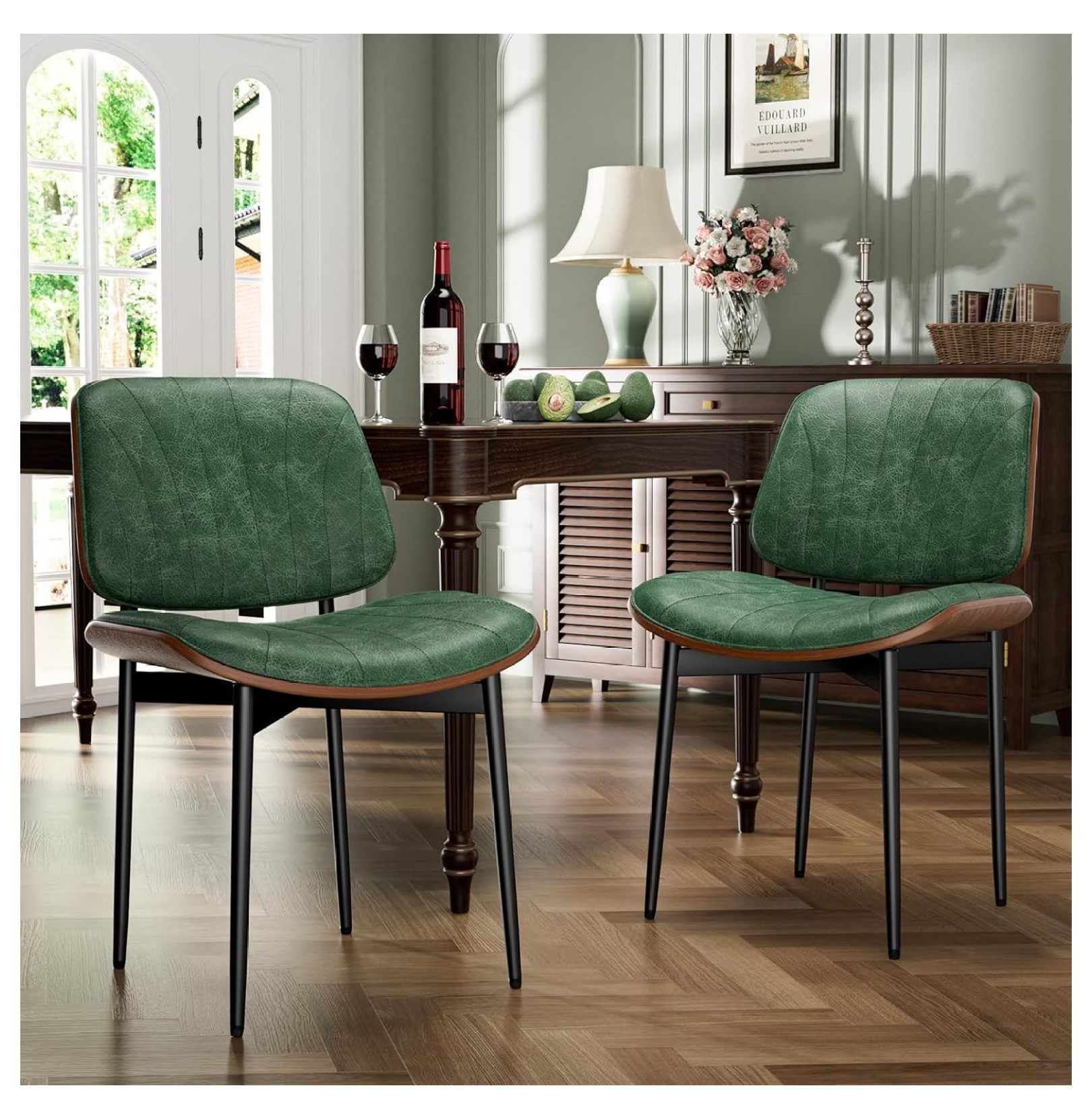 Dining Chairs Set of 2, Dining Room and Kitchen Chairs, Century Modern