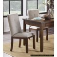 thumbnail image 1 of Dining Chairs Set of 2, Side Dining Room Chairs, Kitchen Chairs with Chenille Cushion Seat, High Back & Solid Wood Legs, Chairs for Dining Room, Kitchen, Living Room, Grey Seat+Dark Cherry Legs, 1 of 7