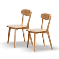 thumbnail image 1 of Dining Chairs Set of 2 - Solid Oak Wood, 400 lb Heavy Duty Capacity, Ergonomic Curved Back for Kitchen Table, Dining Room & Home Office, Easy Assembly, 1 of 11