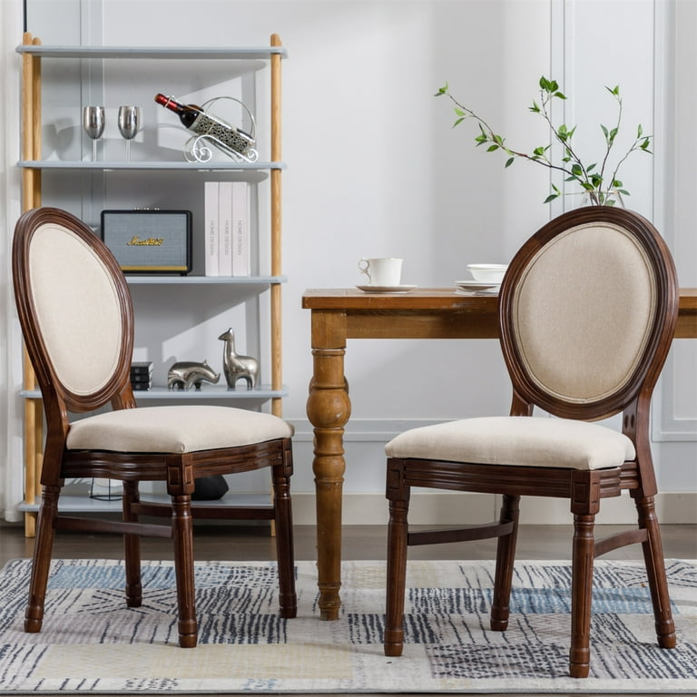 Set Of Two Gray Wood Upholstered Fabric Dining Chairs Set Of Two Gray Wood Upholstered Fabric Dining Chairs