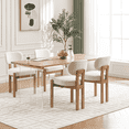 thumbnail image 1 of TOSEE Chenille Wood Dining Chair Set of 4 - Kitchen & Side Chair，High Density Foam and Non-Slip Legs，Beige, 1 of 13