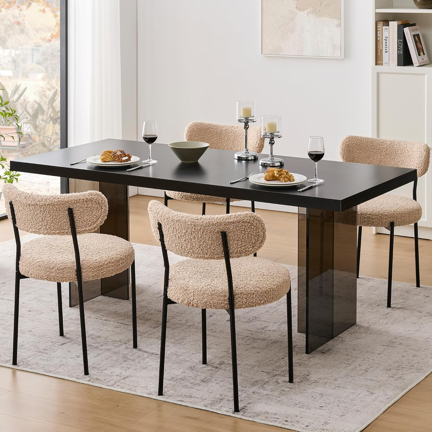 Dining Chairs Set of 4 - Modern Black and White Kitchen & Dining Room ...