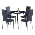 thumbnail image 1 of Dining Chairs Set of 4, Paproos PU Leather Kitchen Chairs with Metal Legs, Modern Dining Room Side Chairs Set with High Back for Kitchen Living Room, Black(Table Not Included), 1 of 11