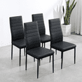 thumbnail image 1 of Dining Chairs Set of 4, Paproos PU Leather Kitchen Chairs with Metal Legs, Modern Dining Room Side Chairs Set with High Back for Kitchen Living Room, Black(Table Not Included), 1 of 13