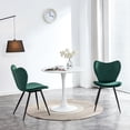 thumbnail image 1 of Dining Chairs Set Of 2, Dark Green Velvet Chair Modern Kitchen Chair With Metal Leg, 1 of 9