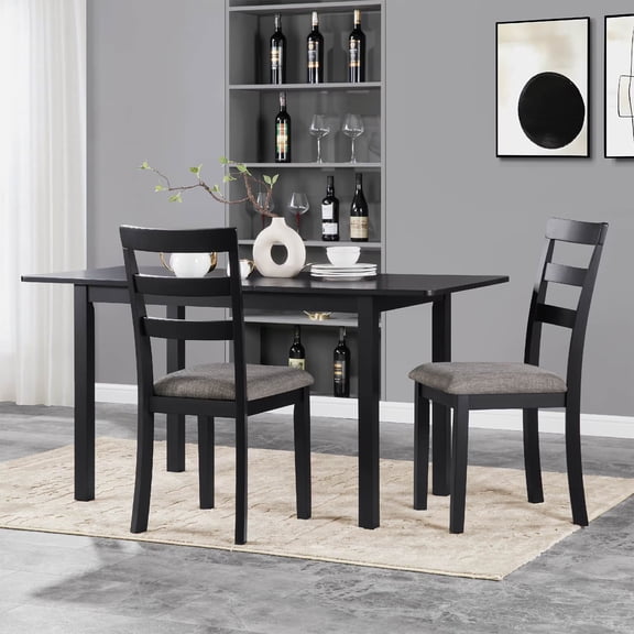 Dining Chairs Set Of 2 Wooden Kitchen Chairs Solid Wood Legs High Ladder Back Nonslip Foot Pads 275lbs Capacity Suitable For Dining Room Or Kitchen