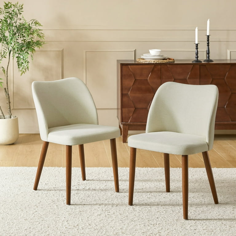 Set of 2 Upholstered Armless Dining C...