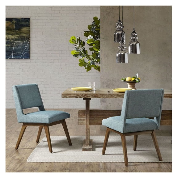 Dining Chairs Set of 2, Mid Century Modern Kitchen Chairs, Rubber Wood Frame with 4.75'' Padded Seat, Boomerang Style, 300lbs Capacity