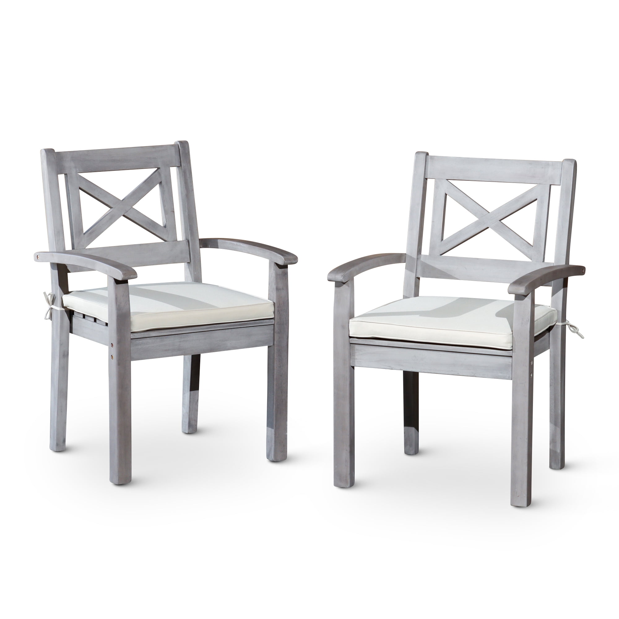Dining Chairs Set of 2 - Outdoor Patio Seating for Garden, Backyard, Porch