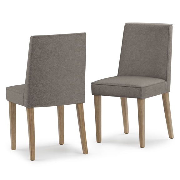 Dining Chairs Set of 2 Taupe - Kitchen Chairs for Dining Room - Rubberwood Frame - Contemporary Upholstered Parsons Chairs - Home Office Chairs