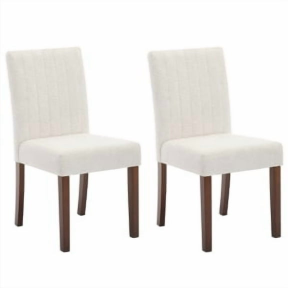 Dining Chairs Set of 2 - Upholstered Tufted Parsons Chairs with Wood Legs, Padded Seat Kitchen & Living Room Accent Chairs (Velvet Fabric）