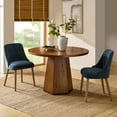 thumbnail image 1 of Dining Chairs Set of 2 Velvet Upholstered Side Chairs Solid Wood Legs Home Kitchen Navy, 1 of 7