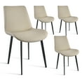 thumbnail image 1 of Dining Chairs Set of 4, Modern Kitchen Dining Room Chairs, Upholstered Dining Accent Side Chairs in PU Leather Cushion Seat and Sturdy Metal Legs, 1 of 9
