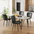 thumbnail image 1 of Dining Chairs Set of 4, Modern Upholstered Pu Leather Kitchen Side Chairs Comfy Backrest, 1 of 6