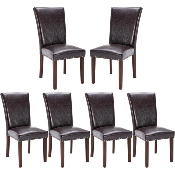 Dining Chairs Set of Parsons Style Linen Chairs with Back for Round Kitchen Table or Small Dining Room Comfortable &; Stylish