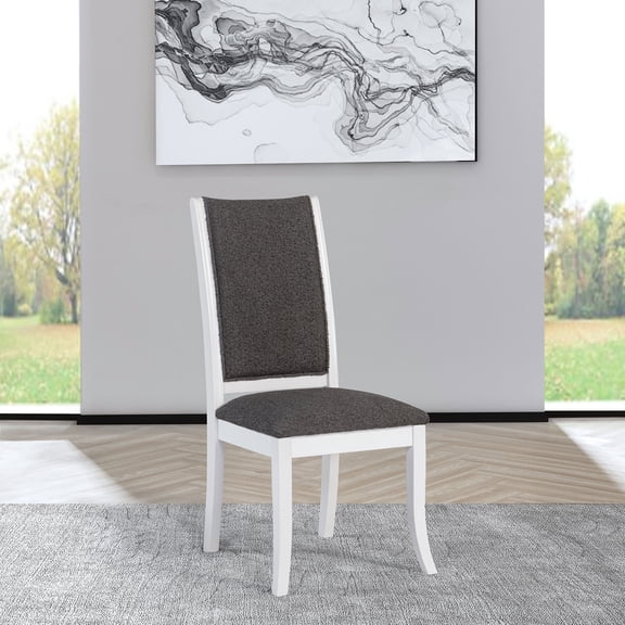 Dining Chairs Tyler Pearl White Upholstered Dining Side Chair (Set of 2),Wooden Dining Chairs