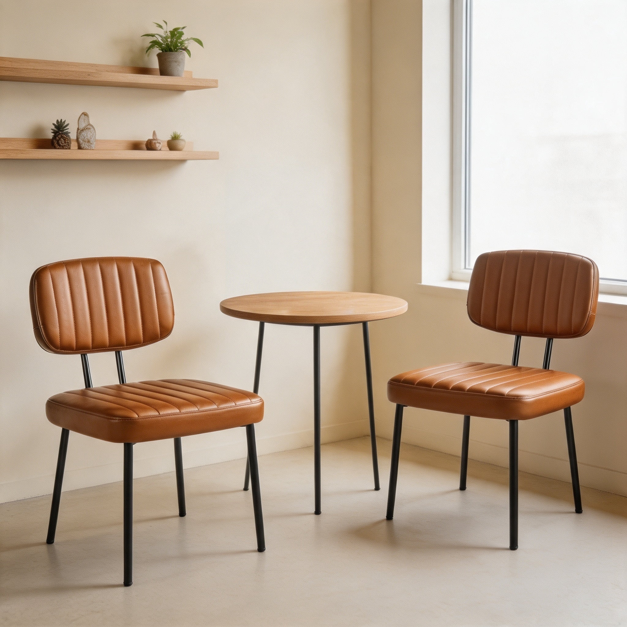 Dining Chairs Upholstered Mid Century Modern Set of 2