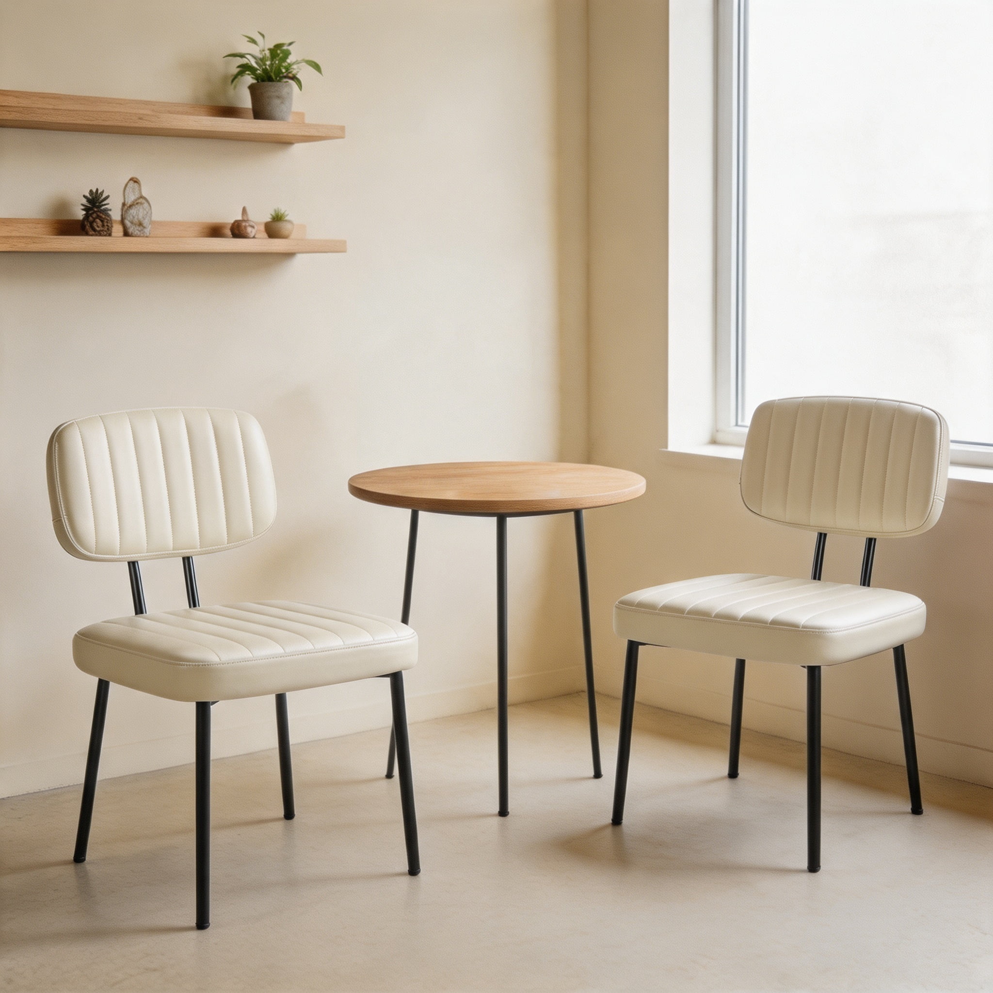 Dining Chairs Upholstered Mid Century Modern Set of 2