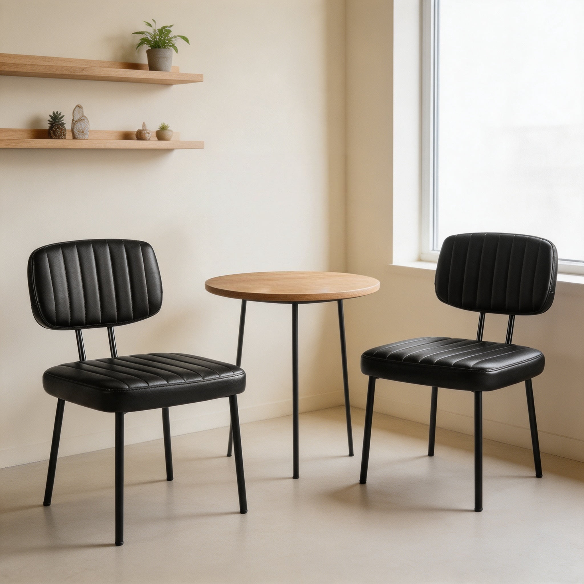 Dining Chairs Upholstered Mid Century Modern Set of 2