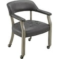 Dining Chairs with Wheels and Arm Caster Boss Captain's Chairs with