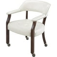 Dining Chairs with Wheels and Arm Caster Boss Captain's Chairs with