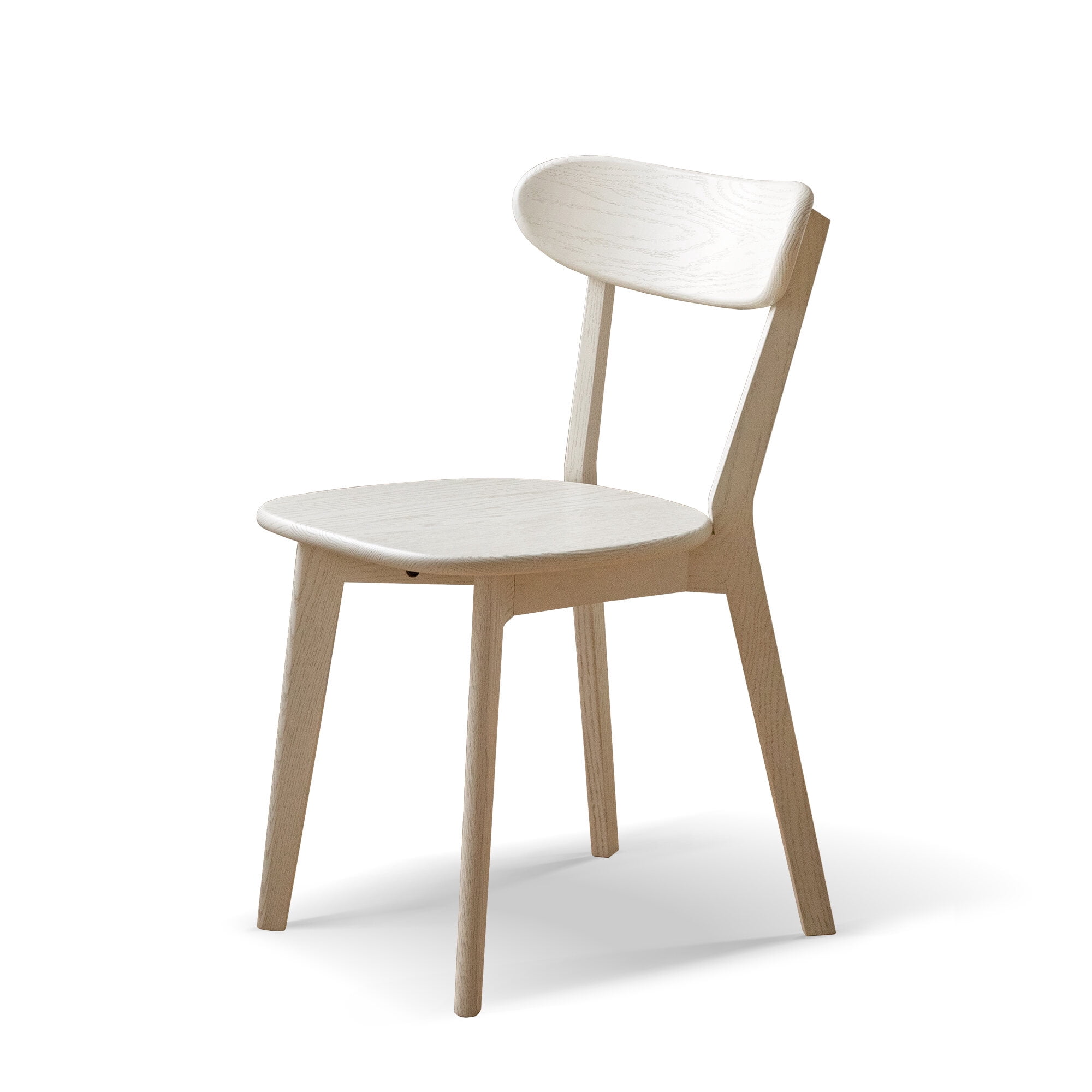 Dining Chairs (White) Dining Chair Wooden FAS Grade Oak Wood Made in North America Dirt-free Wood Chair Solid Chair Table Chair Wooden Living Room Chair Simple And Natural 47.5 * 55.5 * 78cm,Wooden