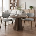 thumbnail image 1 of Dining Chairs,Wide Backrest Ergonomic Fabric Upholstered with Wood Grain Metal Legs & Non-Slip Pads for Home and Restaurant, Set of 2, Light Grey, 1 of 7