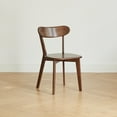 thumbnail image 1 of Dining Chairs, Wooden Dining Chairs with High Back, Farmhouse Armless Kitchen Dining Room Side Chairs Armchairs for Living Room, Restaurant, Dining Room, 18.31 x 22.05 x 31.5", Walnut, 1 of 9