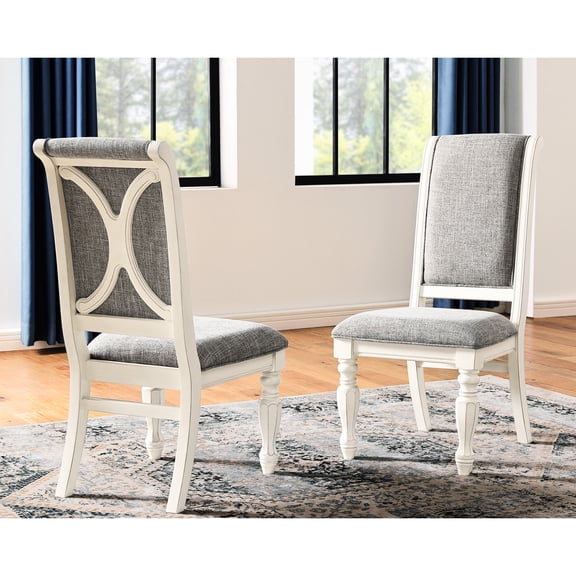 Dining Chairs with Rolled Back and Solid Rubberwood Legs / Combine Comfort and Stability for Meals