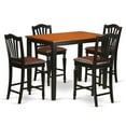 thumbnail image 1 of Dining Counter Height Pub Table & 4 Chair, Black Finish, 1 of 1