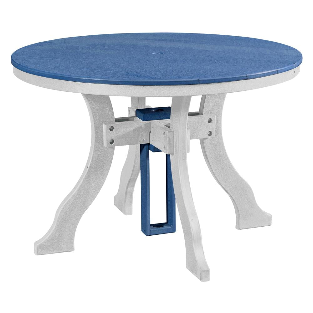 American Furniture Classics Dining Height Round Table in Blue with a ...