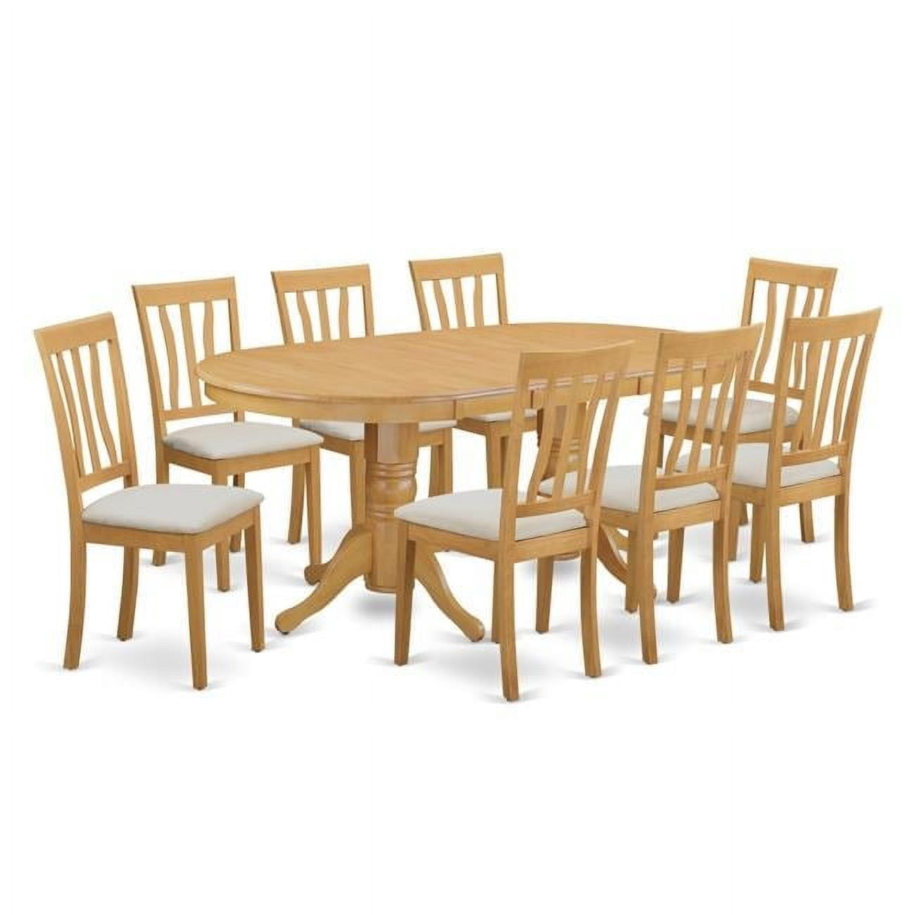 Dining Kitchen Dinette Table & 8 Chairs, Oak - Walmart.com