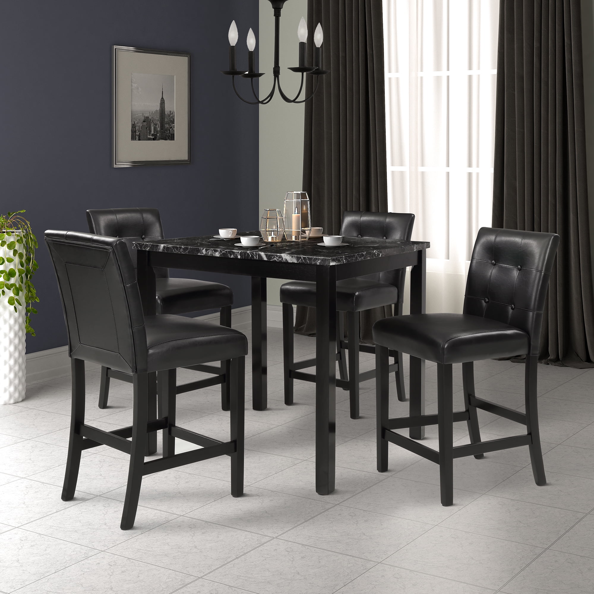 家具 Counter Top Table and chair set Poundex Associates Corporation