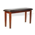 thumbnail image 1 of Dining Living Bench Chair Rich Padded Seat, Dark Walnut, 1 of 5